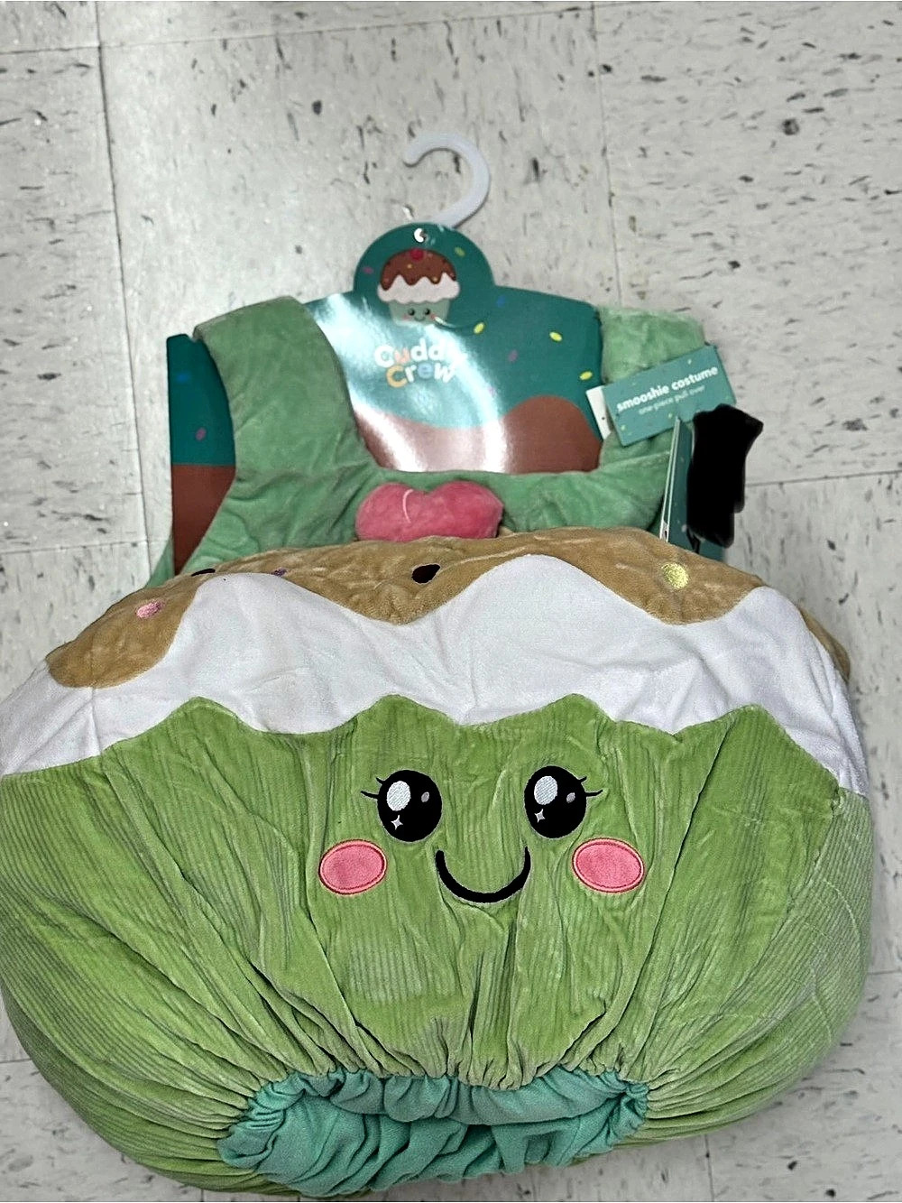 Cuddle Crew Cupcake Costume Green & White Like New